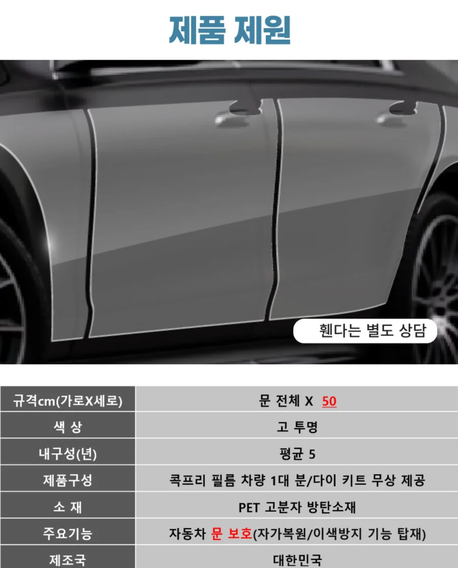 제품 제원